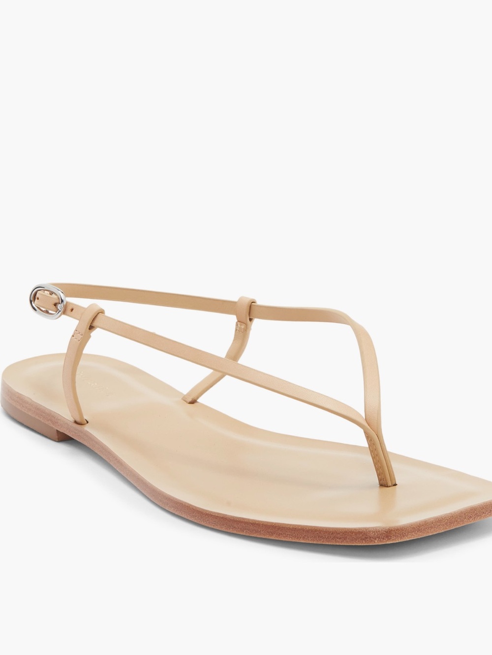 Reformation Vincenza sandal cream nude NWOT sz 8 strappy flat